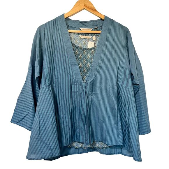 Soft Surroundings Commelina Top & Tank Size M Blue Floral Boho Prairecore NWT - Picture 1 of 9